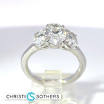 Load image into Gallery viewer, 14KT White Gold 3.00ct Lab Oval Diamond Engagement Ring
