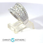 Load image into Gallery viewer, 14KT White Gold 1.98ct Lab‑Grown Round Diamond Pavé Fashion Ring
