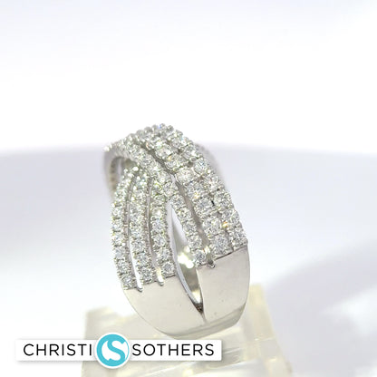 14KT White Gold 1.74ct Lab-Grown Round Diamond Infinity Ring