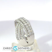 14KT White Gold 1.74ct Lab-Grown Round Diamond Infinity Ring