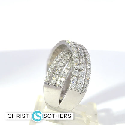 14KT White Gold 1.74ct Lab-Grown Round Diamond Infinity Ring