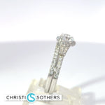 Load image into Gallery viewer, 14KT White Gold 1.53ct Lab Round Diamond Solitaire Engagement Ring &amp; Band Set
