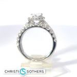 Load image into Gallery viewer, 14KT White Gold 3.04ct Lab Pear Shape Diamond Engagement Ring &amp; Band Set
