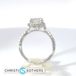 Load image into Gallery viewer, 14KT White Gold 2.99ct Lab Radiant Cut Diamond Engagement Ring
