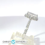 Load image into Gallery viewer, 14KT White Gold 2.99ct Lab Radiant Cut Diamond Engagement Ring
