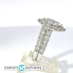 Load image into Gallery viewer, 14KT White Gold 3.01ct Lab Marquise Diamond Engagement Ring &amp; Band Set
