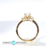 Load image into Gallery viewer, 14KT Yellow Gold 1.70ct Lab Cushion Cut Diamond Engagement Ring
