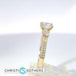 Load image into Gallery viewer, 14KT Yellow Gold 1.70ct Lab Cushion Cut Diamond Engagement Ring
