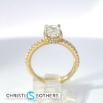 Load image into Gallery viewer, 14KT Yellow Gold 1.70ct Lab Radiant Cut Diamond Engagement Ring
