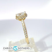 14KT Yellow Gold 1.70ct Lab Radiant Cut Diamond Engagement Ring