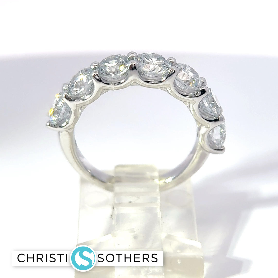 14KT White Gold 3.00ct Lab-Grown Certified Round Diamond Band