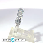 Load image into Gallery viewer, 14KT White Gold 3.00ct Lab-Grown Certified Round Diamond Band

