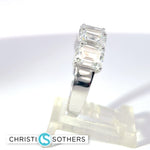 Load image into Gallery viewer, 14KT White Gold 5.16ct Lab Emerald Cut Diamond Band
