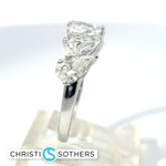 Load image into Gallery viewer, 14KT White Gold Lab-Grown Pear shape Diamond band
