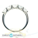 Load image into Gallery viewer, 14KT White Gold Lab-Grown Diamond Five-Stone Ring (1.55 cttw)
