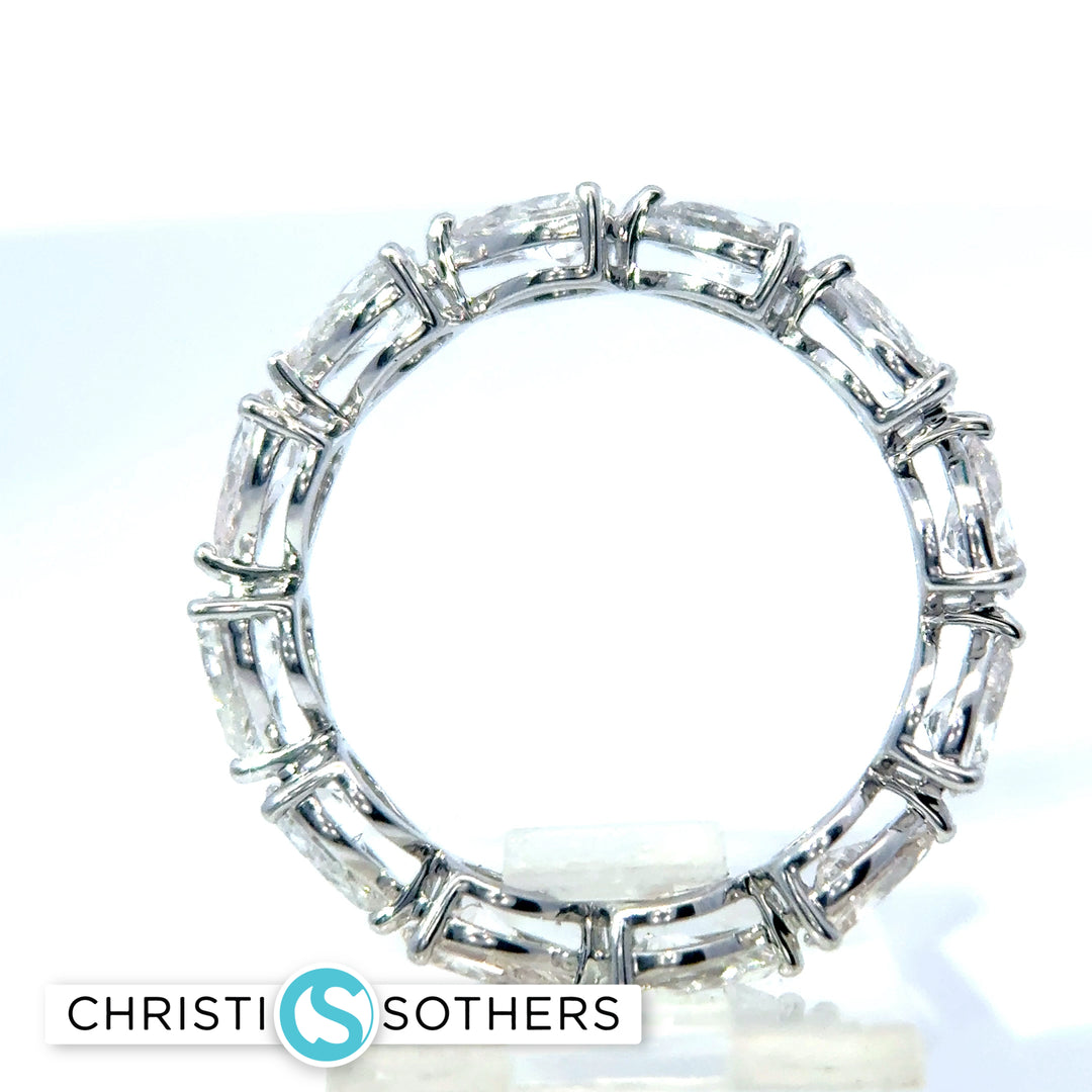 14KT Lab-Grown Diamond Pear Shape Eternity Band