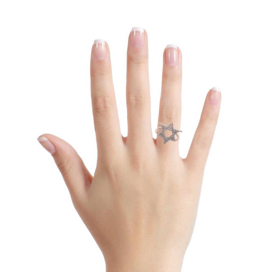Custom 18KT Rose Gold Star of David ring