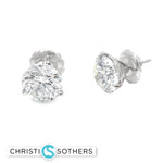 Load image into Gallery viewer, 14KT Certified Lab-Grown Ideal Cut Round Diamond Basket Pushback Earrings (8.18 CTTW)
