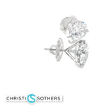 Load image into Gallery viewer, 14KT Certified Lab-Grown Ideal Cut Round Diamond Basket Pushback Earrings (8.18 CTTW)
