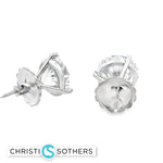 Load image into Gallery viewer, 14KT Certified Lab-Grown Ideal Cut Round Diamond Basket Pushback Earrings (8.18 CTTW)
