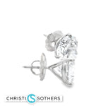Load image into Gallery viewer, 14KT Certified Lab-Grown Ideal Cut Round Diamond Basket Pushback Earrings (8.18 CTTW)
