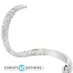 Load image into Gallery viewer, 18KT White Gold Diamond Pavé Bangle Bracelet
