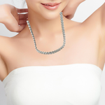 Load image into Gallery viewer, 14KT White Gold Lab-Grown Diamond Line Necklace
