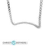 Load image into Gallery viewer, 14KT White Gold Lab-Grown Diamond Line Necklace
