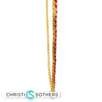 Load image into Gallery viewer, 18KT Yellow Gold Lab-Grown Ruby Tennis Necklace (31.53 CTTW)
