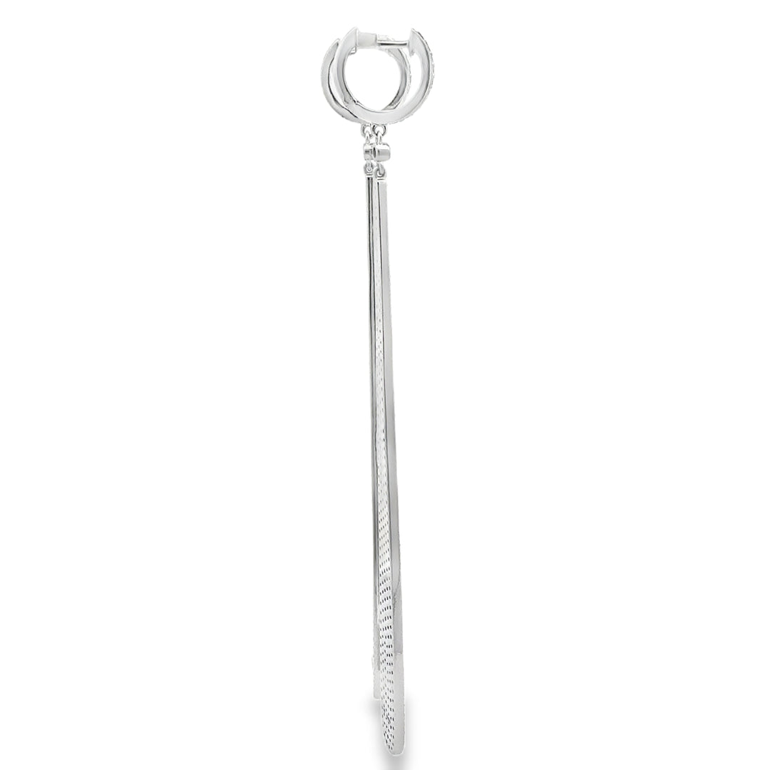 18KT White Gold Diamond Drop Earrings (2.51 cttw diamonds)