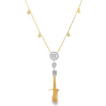 Load image into Gallery viewer, 18KT Yellow Gold Diamond Tassel Necklace With Diamonds
