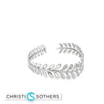 Load image into Gallery viewer, 18KT White Gold Diamond Leaf Bangle (2.59 cttw diamonds)
