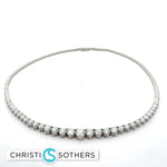 Load image into Gallery viewer, 14KT White Gold Diamond Necklace with Lab-Grown Diamonds (14.86 cttw)