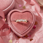 Load image into Gallery viewer, 14KT Gold Diamond Hearts Eternity Ring (6.05 cttw)