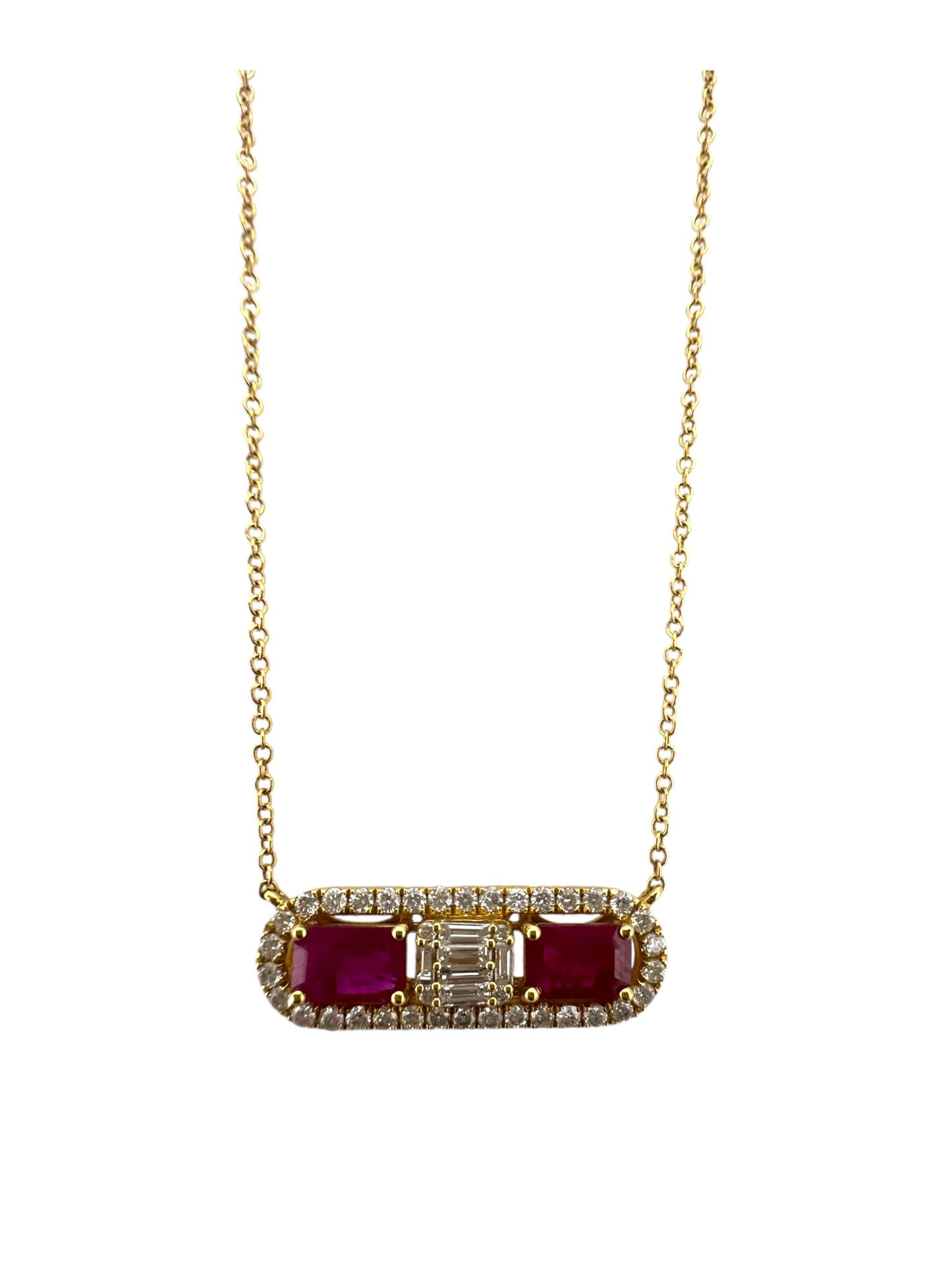 Ruby & Diamond Harmony Necklace in 18KT Gold