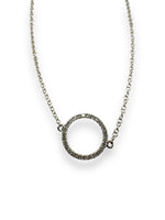 Load image into Gallery viewer, 14K White Gold Pavé Circle Bracelet
