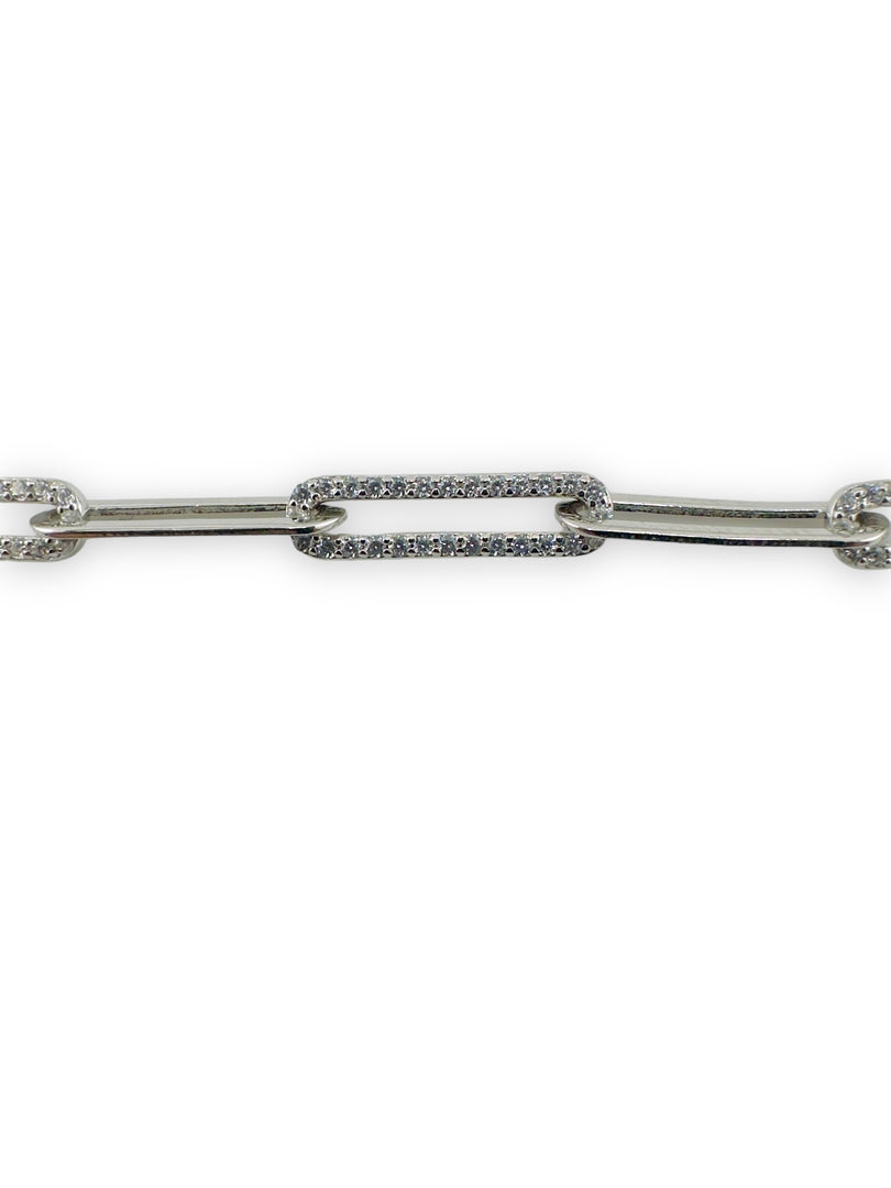 Sterling Silver Paperclip Chain Bracelet