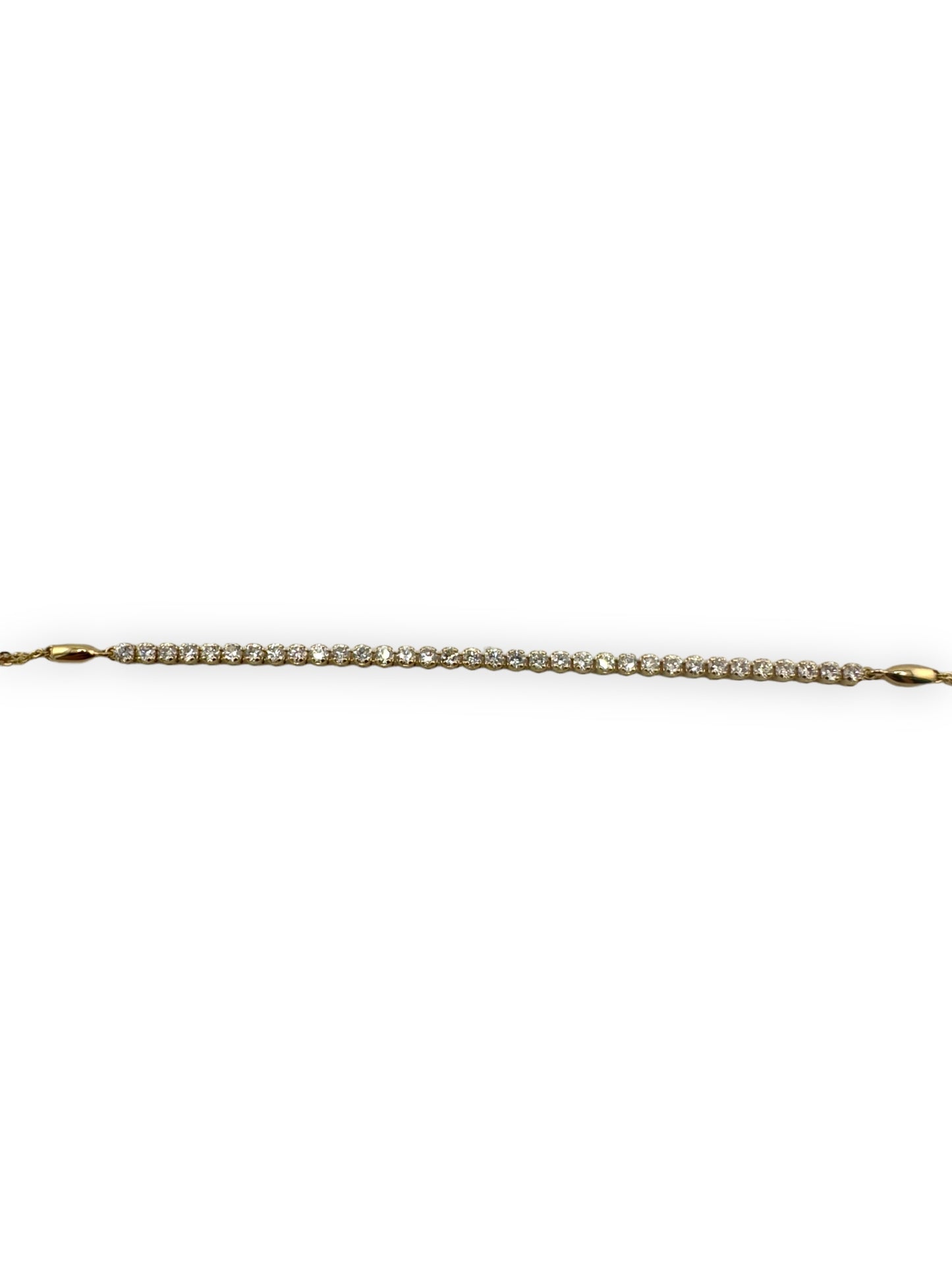 14kt Yellow Gold Tennis Bracelet - 0.73ct Pavé Diamonds