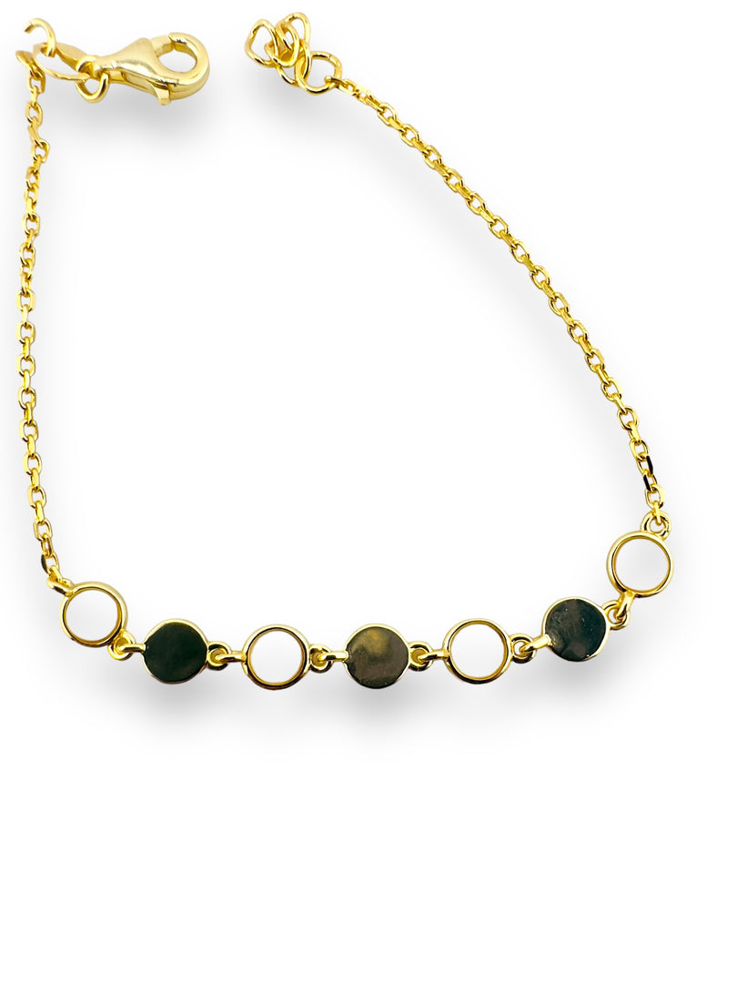 Golden Harmony Circle Link Bracelet