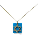 Load image into Gallery viewer, 14kt Magen-david on Turquoise Slide
