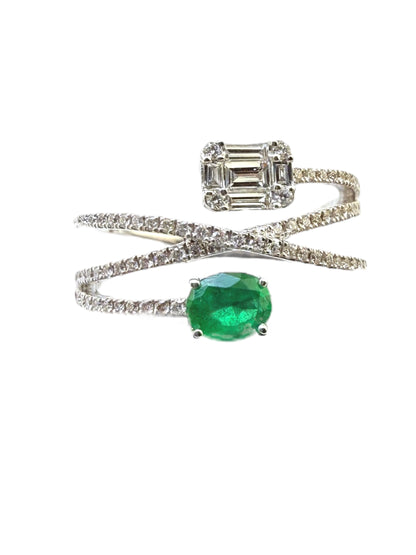 Emerald Enchantment Triple Band Ring