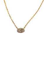 Load image into Gallery viewer, 14K Yellow Gold Oval Cluster Necklace — .25ct Round Diamonds
