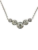 Load image into Gallery viewer, 18KT White Gold Necklace with Bezel-Set Diamonds
