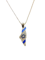 Load image into Gallery viewer, 14KT Israel Map Pendant with Diamonds
