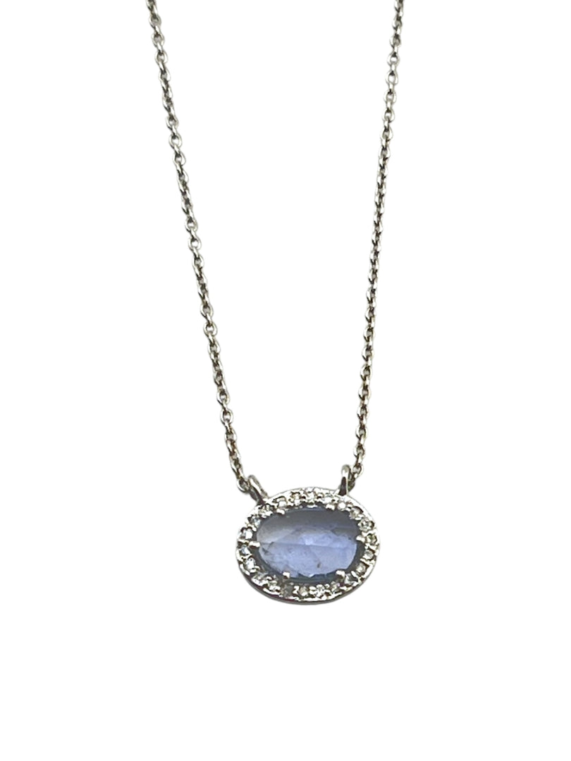 14KT Celestial Blue Sapphire Necklace