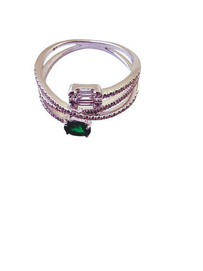 Emerald Enchantment Triple Band Ring