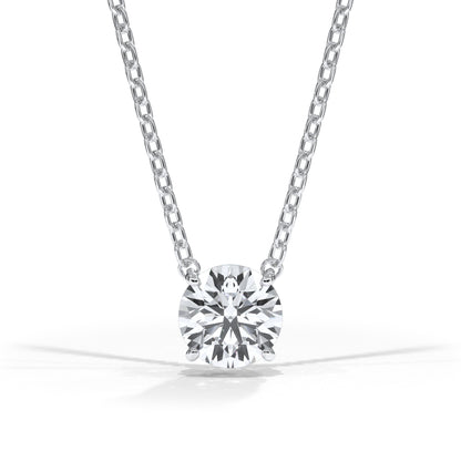 14KT w/g Ideal Cut Lab-Grown Diamond Solitaire Pendant (1.00ct)
