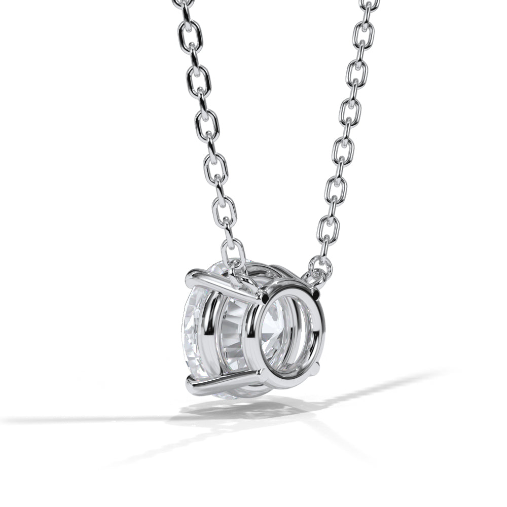 14KT w/g Certified Ideal Cut Lab-Grown Diamond Solitaire Pendant (2.10 ct)