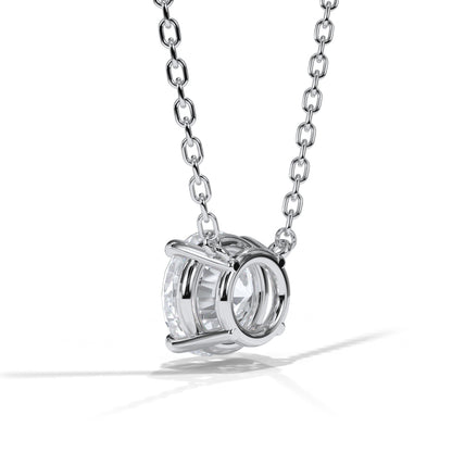 14KT w/g Certified Ideal Cut Lab-Grown Diamond Solitaire Pendant (2.10 ct)