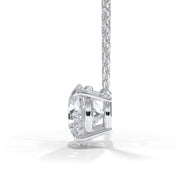 14KT w/g Certified Ideal Cut Lab-Grown Diamond Solitaire Pendant (3.08 ct)